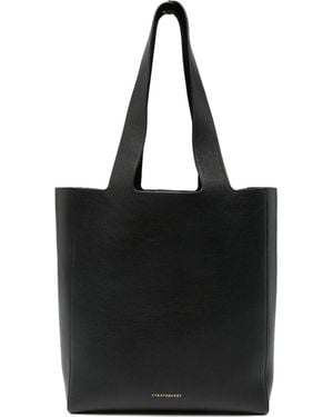 Strathberry Melody fourre-tout en cuir à grain fin noir