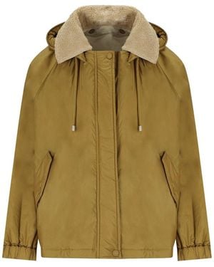 Weekend by Maxmara Arles Reversible Hooded Jacket - Green