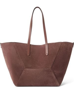 Brunello Cucinelli Duo Tote Bag Aus Wildleder - Braun