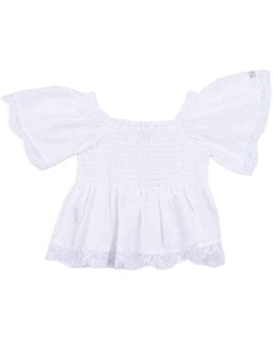 Ermanno Scervino Top Austin Mussola Ricamo - White