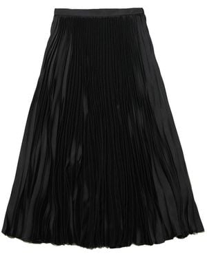 Jil Sander Pleated Midi Skirt - Black