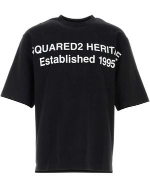 DSquared² Cotton Oversize T Shirt - Black