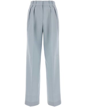 Jil Sander Pastel Light Wool Palazzo Pant - Blue