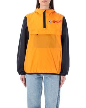 COMME DES GARÇONS PLAY Bicolor Waterproof Hooded Jacket - Orange