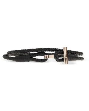 Tom Ford Pulsera con diseño trenzado de - Blanco