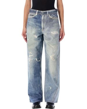 Our Legacy High-Rise Relaxed Straight-Leg Jeans - Blue