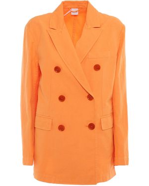 Aspesi Double-Breasted Blazer With Classic Lapel And Front Pockets - Orange