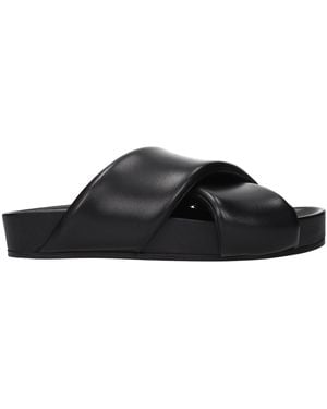 Jil Sander Slippers And Heels Skinned - Black