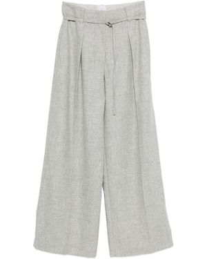 Brunello Cucinelli Wide-Leg Light Trousers - Grau
