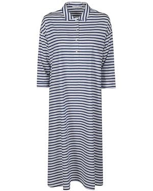 C-ZERO SHIRT Cotton Polo Dress - Blue
