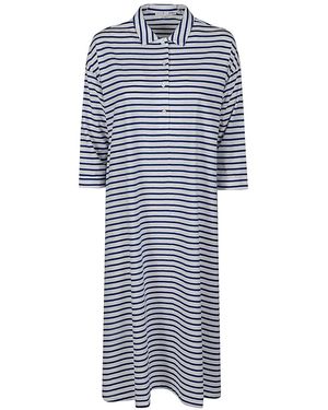 C-ZERO SHIRT Vestido de polo de algodón de camisa cero - Azul