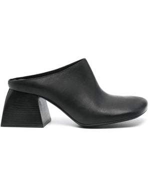 Uma Wang 60Mm Leather Mules - Brown