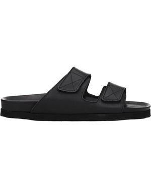 Palm Angels Slippers and Hooves Men Skin Negro