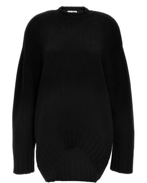 The Attico Das übergroße Strickkleid in Attico - Schwarz