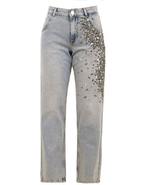 Gaelle Broek Blauw - Grijs