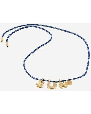Sorbet Island Fabric And Metal Bracelet - Blue