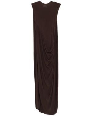 Jean Paul Gaultier Drapiertes Maxikleid - Braun
