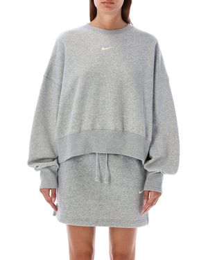 Nike Cropped Crewneck Sweatshirt Phoenix Fleece - Grau