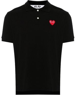 COMME DES GARÇONS PLAY Cotton Polo Shirt - Black