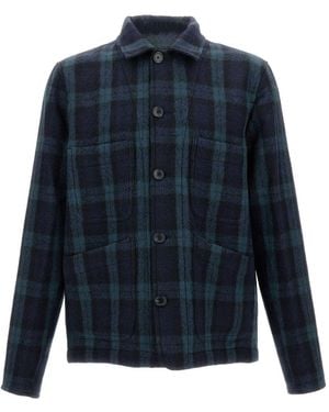 Paul Smith Wool Jacket With Buttons - Blue