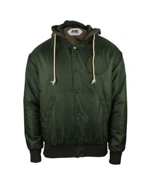 Autry Hooded Nylon Bomber Jacket - Green