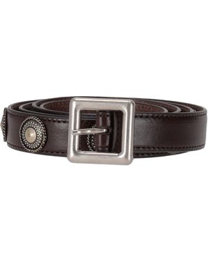 Ann Demeulemeester Reka Studs 2 cm Gürtel fettige Kalbshaut - Weiß