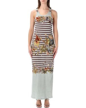 Jean Paul Gaultier Marinière Grape Tank Long Dress - Multicolour
