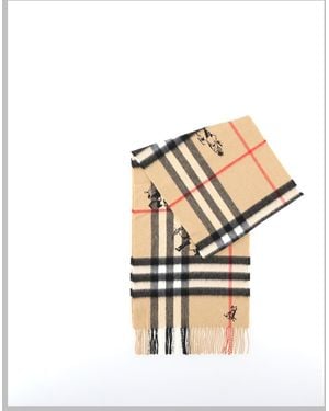 Burberry Mini Check Scarf For - White