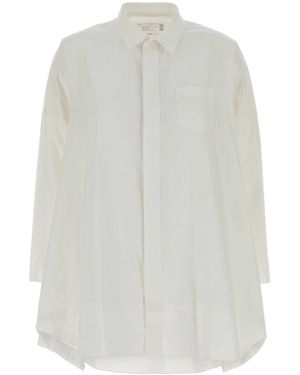 Sacai Oversized Solid Shirt - White