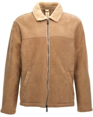 Giorgio Brato Suede Sheepskin Fur - Brown