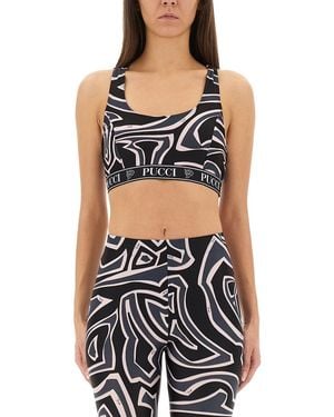 PUCCI Labyrinth Print Top Polyamide Elastane Tops - Black