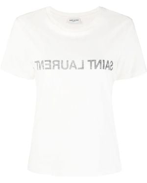 Saint Laurent Reverse Logo T-shirt - White