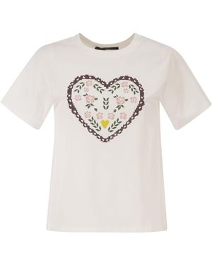 Weekend by Maxmara Wkdtenue Jersey T-shirt Met Print - Wit