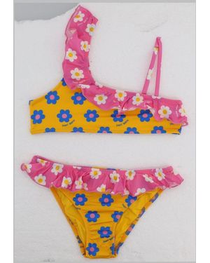 MC2 Saint Barth Girls Mini Bikini Swimsuit With Stretch Fit - Pink