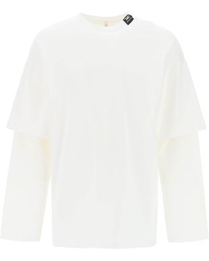 OAMC Long Sleeved Layered T Shirt - White