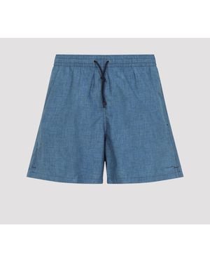 Canali Polyester Swim Shorts - Blue
