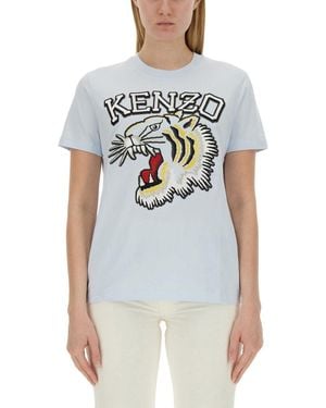 KENZO Graphic Crew Neck T-Shirt - White