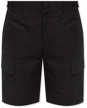 Jil Sander Cotton Cargo Shorts With Functional Pockets - Black