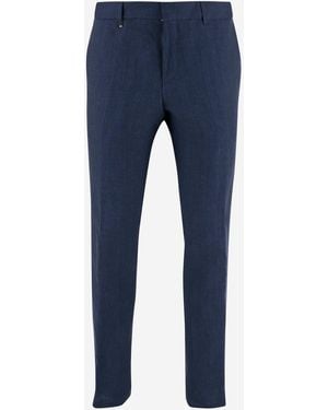 BOSS Linen Canvas Hosen - Blau