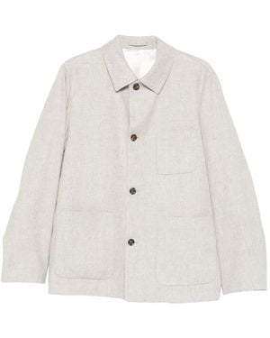 Lardini Jacket With Patch Pockets - White