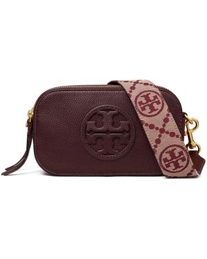 Tory Burch Mini Schultertasche Aus Bordeaux-Kalbsleder - Rot