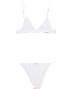 Oséree Bridal Lace Triangle Set - White