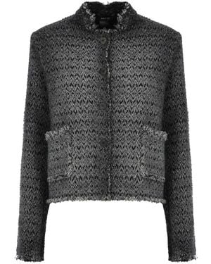 Avant Toi Wool Crewneck Jacket - Black