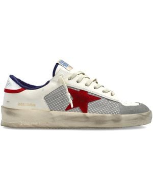 Golden Goose Goldener Gans Stardan White Grey Red Sneaker - Braun
