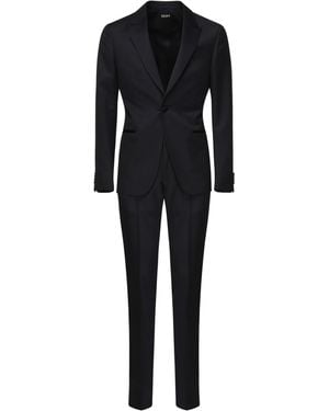 ZEGNA Ensemble de couture noir à un bouton