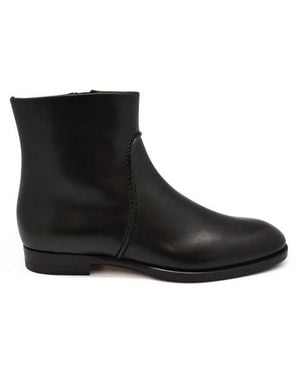 Santoni Leder Stiefel - Schwarz