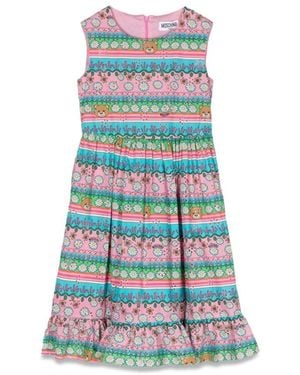 Moschino Fancy Mouwloze Jurk - Blauw