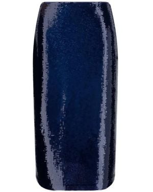 Tom Ford Tulen Rok Met Geborduurde Pailletten - Blauw
