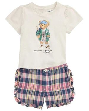 Polo Ralph Lauren T Shirt With Shorts Set - White
