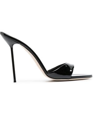 Paris Texas Lidia Leather Mules - Black